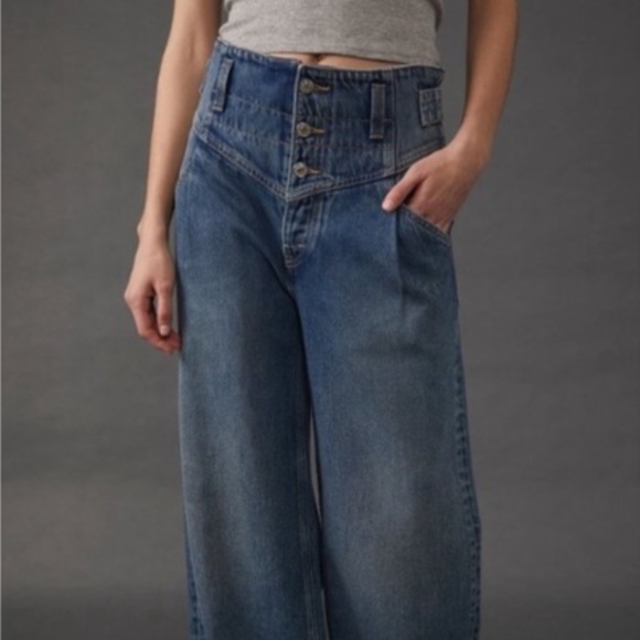 Free People Denim - Free People x Care Super Sweeper Wide Leg Jeans
